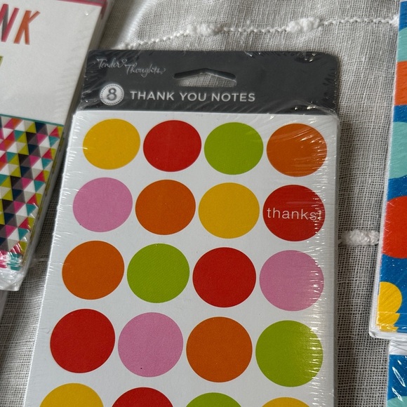 Thank You Card w/Envelopes Set of 36 cards (5 pks) Glitter Polka Dots NWT Thanks - Picture 4 of 10